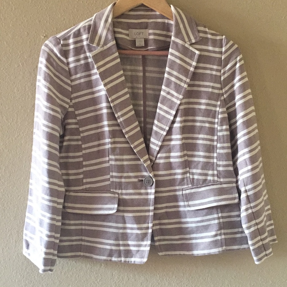 LOFT Linen-blend blazer